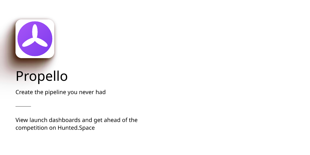 Propello - Create the pipeline you never had | Product Hunt Launch ...