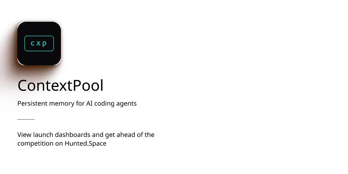 ContextPool - Persistent memory for AI coding agents | Product Hunt ...